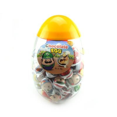 China Packing Snack Bottle Cartoon Chocolate Surprise Egg Toy Candy for sale