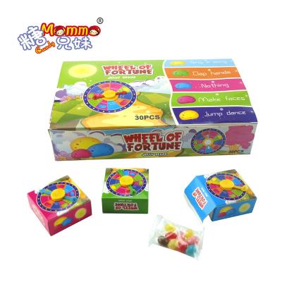 China Fortune Game Candy Box Crazy Juicy Soft Candy Jelly Beans Normal Funny Snack Wheel for sale