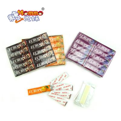 China BG-011 5 Piece Natural Fruit Europe Chewing Gum for sale