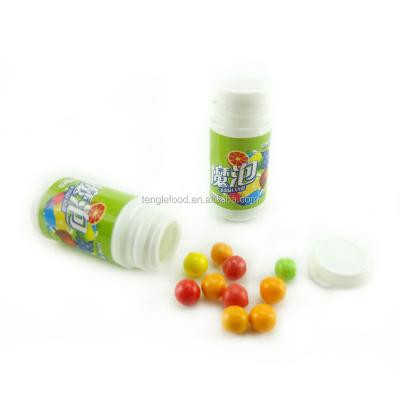 China Box Packing Magic Candy Bottle Fruit Lemon Balls Colorful Mint Bubble Gum Chewing Gum Round for sale