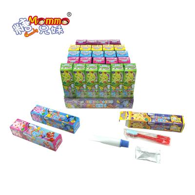 China Normal Box Packed Cartoon Toothpaste Toothpaste And Toothbrush Toy Candy 3 In 1 Fruity Popping Candy Powder for sale