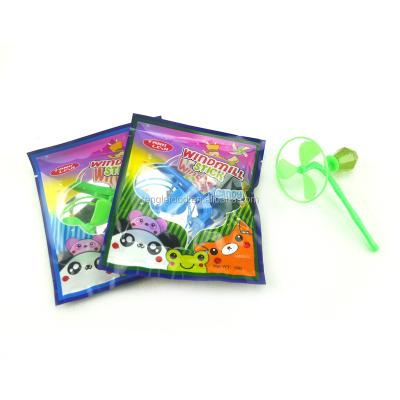 China Cartoon Toys Box Toy Candy Lollipop Cartoon Candy Windmill Stick Wrapping Candy for sale