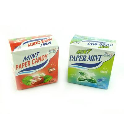 China Normal Box Packing Fruit Flavor Thin Paper Fresh Mint Mint Candy for sale