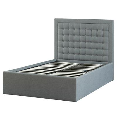 China Balanced headbord& Footboard Free Sample Modern Simple Upholstered Storage Bed Frame for sale