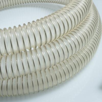 China Dust Polyurethane Ducting Antistatic Hose For Industrial Vacuum Cleaner And Carry Wire Reinforced Suction Tube for sale