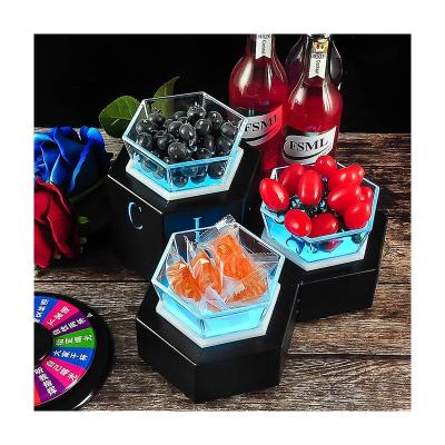 China Sustainable Modern Style Led Fruit Tray Fancy Fruit Trays High Level Creative Fruit Tray for sale