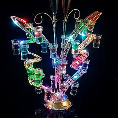 China Viable nightclub wine and beverage bottle display rack for robert mondavi wine cup tray led cup holder amazon hot sale for sale