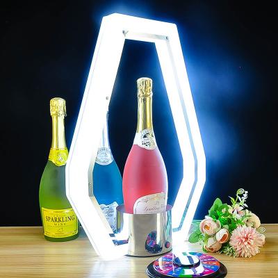 China Viable Drink Dispenser Entertainment Nightclub Decoration Nightclub Pedestals Display Stand Acrylic Wine Display Dispenser Cards for sale