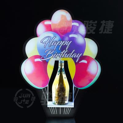 China Viable Acrylic Bottle Presenter Carrier Display Vip Black Led Card American Express Baller Express For Nightclub Ice Buckets And Tongs for sale