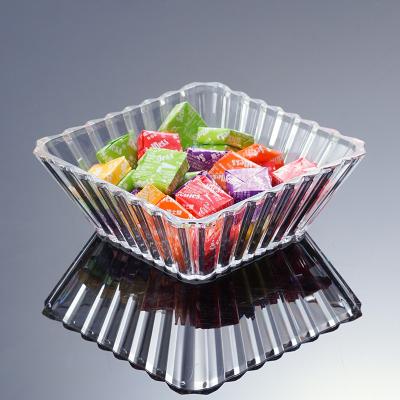 China Bars Clubs Home Kitchenware Household Kitchenware Transparent Plastic Fruit Tray Bar Acrylic Fruit Dish for sale