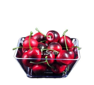 China Custom Design Simple Round Bars Clubs Shape Glass Fruit Tray Bar Acrylic Fruit Dish Optical Disc - 5 for sale