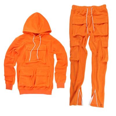 China Street Style Sports Tracksuit Breathable Multi-pocket Customized Zipper Slaps Machining Mens Long Pants Trousers for sale