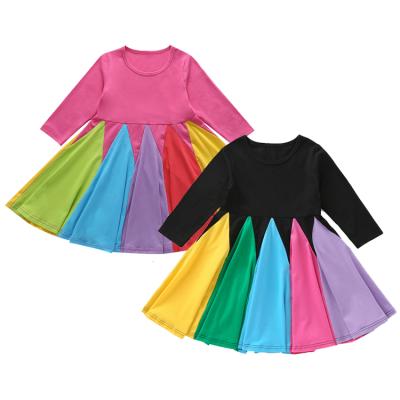 China Wholesale Washable One Piece Long Sleeve Cotton Toddler Girls Casual Dress Spring Sweet Princess Dress for sale