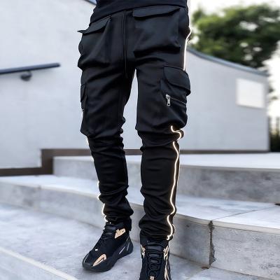 China Fashion Breathable Mens Casual Thoughtful Cargo Pants Streetwear High Street Multi Pocket Sports Straight Pants for sale