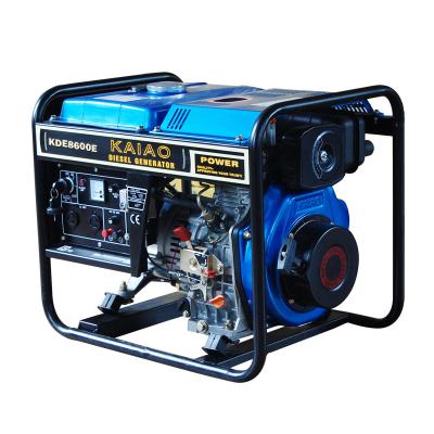 China 50hz 6kva 3000rmp Open Frame Diesel Generators , Electric Start Diesel Generator KDE8600E for sale