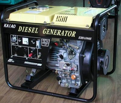 China Single Cylinder Open Frame Diesel Generators 5KW 50HZ Model KDE6500X for sale