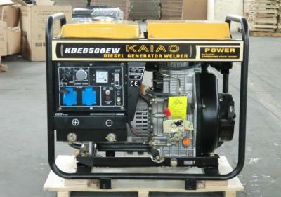 Chine soudeuse diesel de générateur de 2.2kva 3600rmp, machine de soudure de moteur-générateur KDE6500EW à vendre