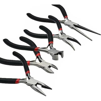 China MULTI FUNCTIONAL Mini Black Long Nose Jewelry Pliers High Quality Small Jewelry Tools Pliers For Jewelry Beading Making for sale