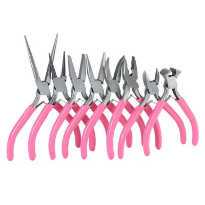 China MULTI FUNCTIONAL Mini Jewelry Pliers Cute Pink Color Jewelry Cutting Pliers Making Tools Equipment For DIY Jewelry for sale