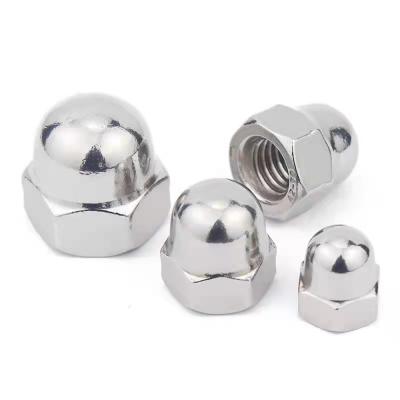 China High Quality Heavy Industry 304 Stainless Steel Hex Head M8 Bolt and Nut Cover Cap Nuts Silver Color for sale