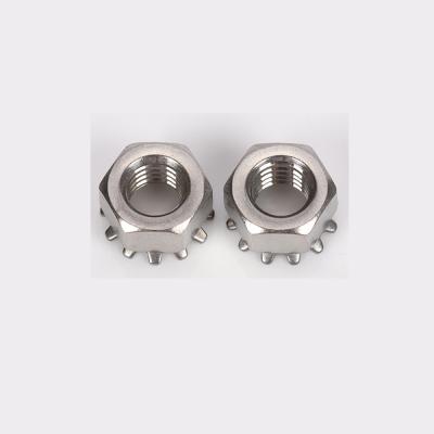 China Custom Type Hex Head Heavy Industry 304 Nut High Quality Heavy Industry 304 Keps Lock Nut Wholesale Keps Lock Nut Stainless Steel Multitooth K Nut for sale