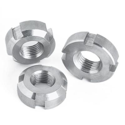 China High quality heavy industry 304 round M8 stainless steel round coupling nut stainless steel round nuts slotted practical slot nut machine with reasonable price for sale