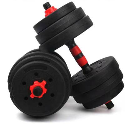 China Durable Multi-Shape 2 in 1 Barbell Dumbbells Exercise 10kg 15kg 20kg 25kg 30kg 40kg adjustable Environmental Protect cement dumbbell set for sale