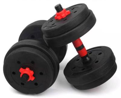 China Durable High Quality Wholesale Fitness Environmentally Friendly Plastic Cement Dumbbells Adjustable Dumbbell for sale