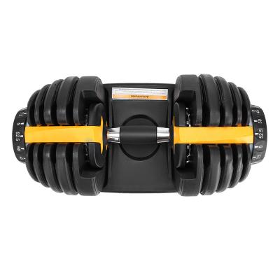 China Durable High Quality Automatic Quick Adjust Dumbbell 40kg /90lbs Custom Adjustable Dumbbell Set for sale