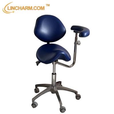 China Metal Clinic Armrest Operator Equipment Unit Unit Doctor Dentist Dentist Stool Dental Surgical Auxiliary Stool for sale