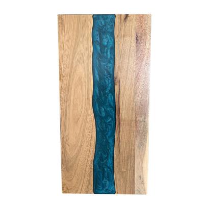 China Best selling China factory custom super super acacia wood with epoxy resin cutting board for kitchen, steak board, cheese board for sale