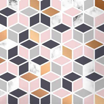 China Home appliance plate pink wall space/furniture panel/cube pattern printing stainless steel plate interior wall door curtain wall decorative color coated vcm PCM sheet for sale