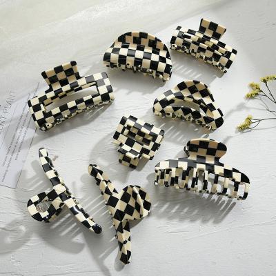 China Environmental Friendly Leopard Print Fashion Geometric Hair Sling Grab Styling Hair Clips For Women Girls Hairpin Hair Accessories for sale