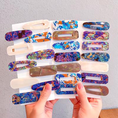 China Environmental Friendly Temperament Girl Bangs Acrylic Hair Accessories Hair Pin Broken Side Clip The Mermaid Hair Clip for sale