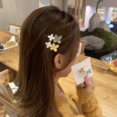 China Environmentally Friendly Korean Stereo Cute Children's Hair Accessories Fairy Hair Clip Many Colors Girl's Hair Clip for sale