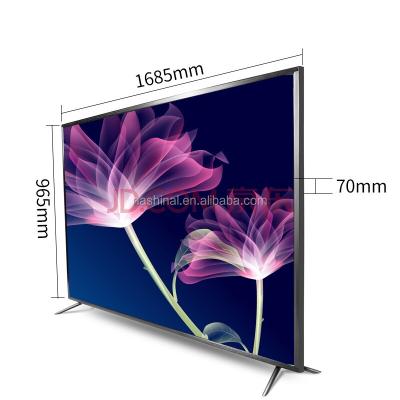 China Hotel TV 2017 UHD 4K 55 75inch wholesell factory large size SLIM OEM Smart TV 65 led flat screen CUREVED televisions for sale