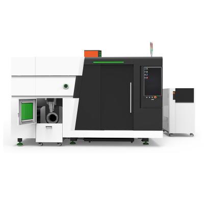 China Programmable Fully Automatic Feeding And Unloading Fiber Laser Material Cutting Machine For Metal Sheet Carbon Aluminum for sale