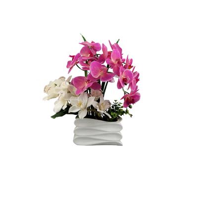 China decorative artificial flower arrangements in professional china supplier in ceramic pot for household 18FV536 for sale