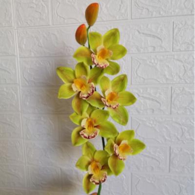 China High quality single stem length70cm 6head 2buds PE simulation flowers orchid minimalist cheap prices for wedding decoration stage for sale