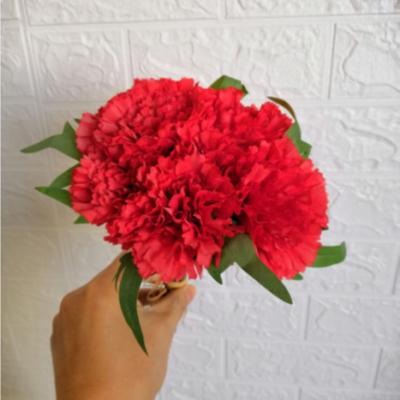 China Wholesale Competitive Price Silk Fake Flower Hydrangea Flower Large Size Carnation Bouquet For Home Decoration for sale