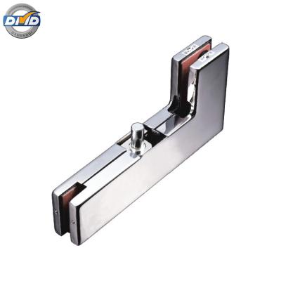 China Modern DMD040 High Quality L Stainless Steel Frameless Glass Clip Bending Clamp Door Patch Fixture for sale