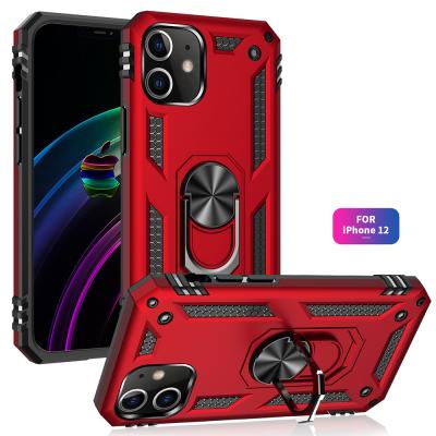 China New Lightweight Shockproof SGT Armor Mobile Case With Magnetic Car Ring Holder Mount For iPhone 12 Pro Max Protector for sale