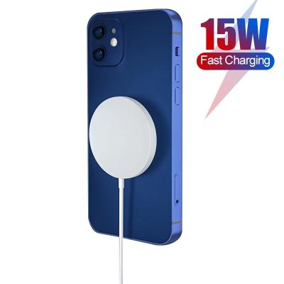 China Hot Selling Mobile Phone Magnetic Radio Charging New Mobile Phone 15W Fast Wireless Charger For iPhone 12 Magnetic Safe Charger for sale