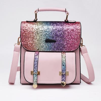 China Multi Functional New Arrival Glitter Bling Bling Multi Functional Cross - Body Lady Backpack for sale