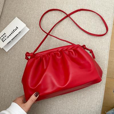 China High Quality Clutch Purse And Soft Dumping Cloud Shape Bag Women Leather Small Cross - Body Shoulder Handbags for sale