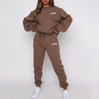 China Wholesale Breathable Women Clothing Vendor White Brown Customize Private Label Sweat Suits Women 2021 for sale