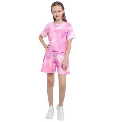 China Manufacturer Activewear Wholesale Cute Yoga Set Kids Antibacterial Yoga Shorts Sets Custom Logo Yoga Sets For Kids for sale