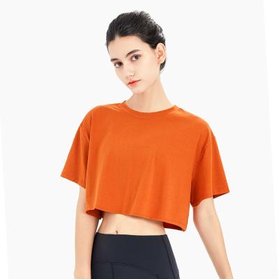 China Breathable Wholesale Cropped Yoga Tops Ladies Gym Quick Dry Clothes for sale