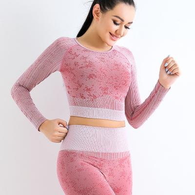 China Breathable Woman Tops Fashionable Long Sleeve Hot Sellers New Yoga Tops For Gym Women Sports Clothing for sale