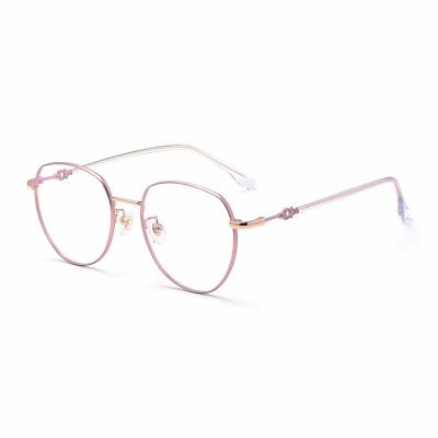 China Ultra Light / Comfortable To Wear 2022 Retro 5 Colors Ultra Light Boston Type Titanium Frame Optical Glasses With Demo Lenses for sale